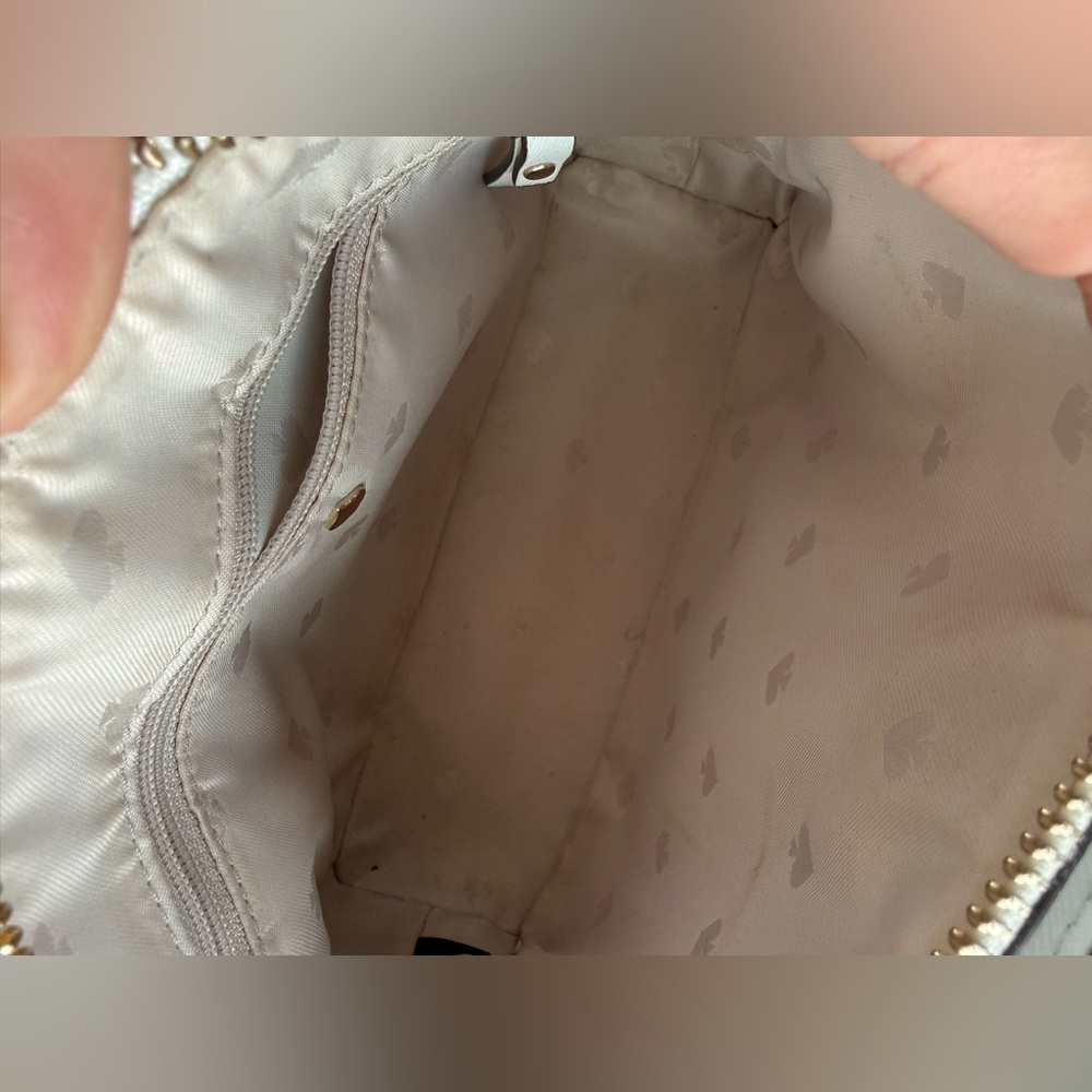 Kate Spade New York Cameron Hilli Saffiano Leather Crossbody Bag White/Gold - Picture 6 of 10